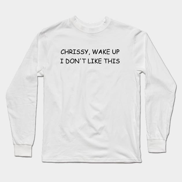 Stranger things "Chrissy, wake up" (Edie Munson) black Long Sleeve T-Shirt by VVstore